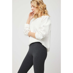 Leggings lunghi basico in cotone antracite