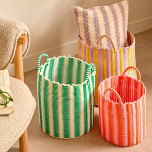 Lot de 3 paniers de rangement Pool en plastique recyclé