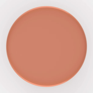 Table d'appoint ronde en métal orange D30 cm - Athéna