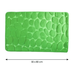 Tapis de bain  Microfibre PEBBLE 40x60cm Vert Basil MSV