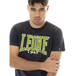 T-shirt uomo a manica corta in cotone, stampa flock Leone 1947 New Era