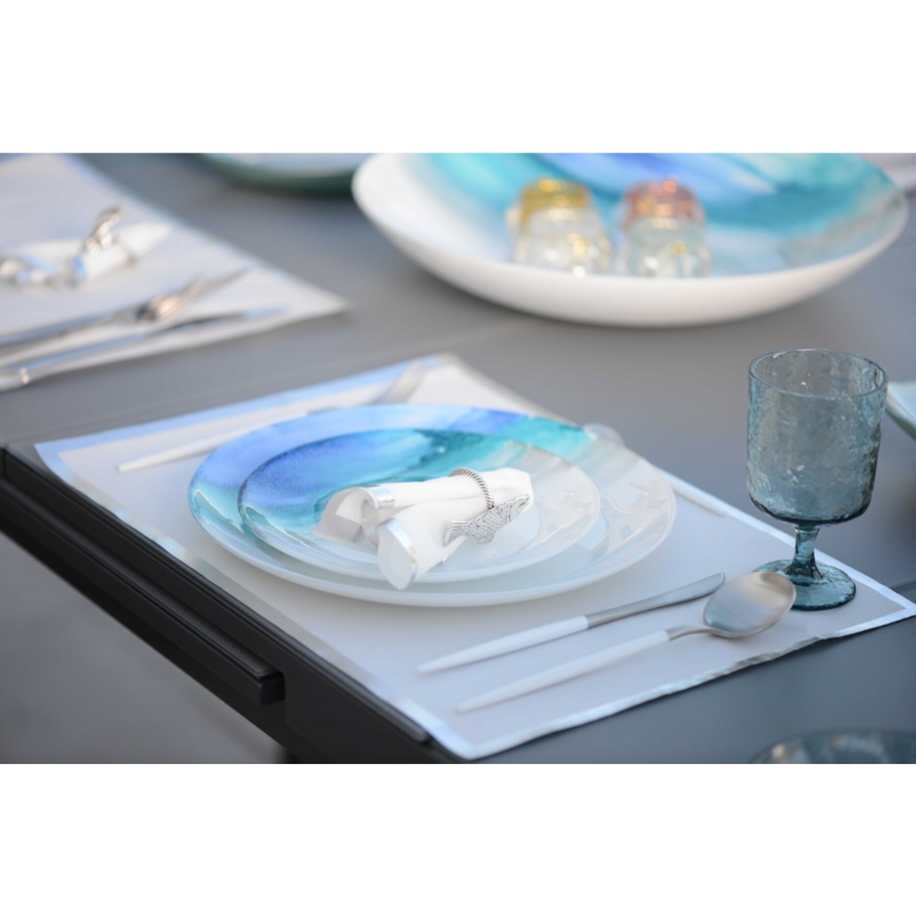 Assiette de présentation océan avec ailes
