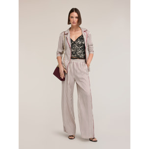 Motivi - Pantalones palazzo en twill de viscosa - Beige