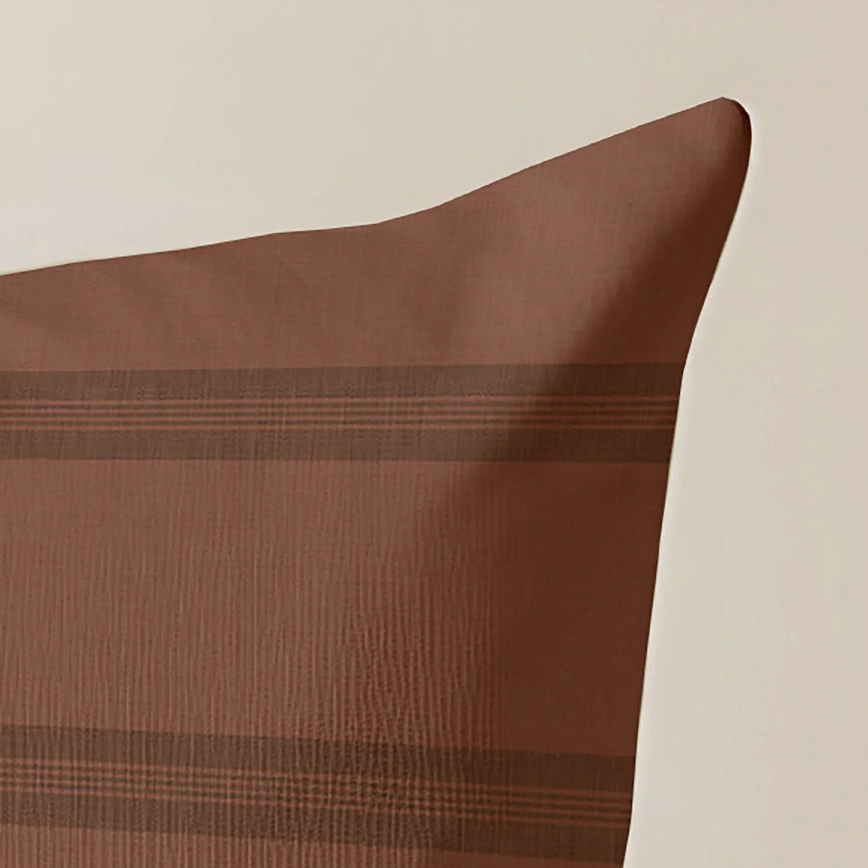 Housse de coussin Nua Terre cuite - 100% coton - Terre cuite - 50x50 cm