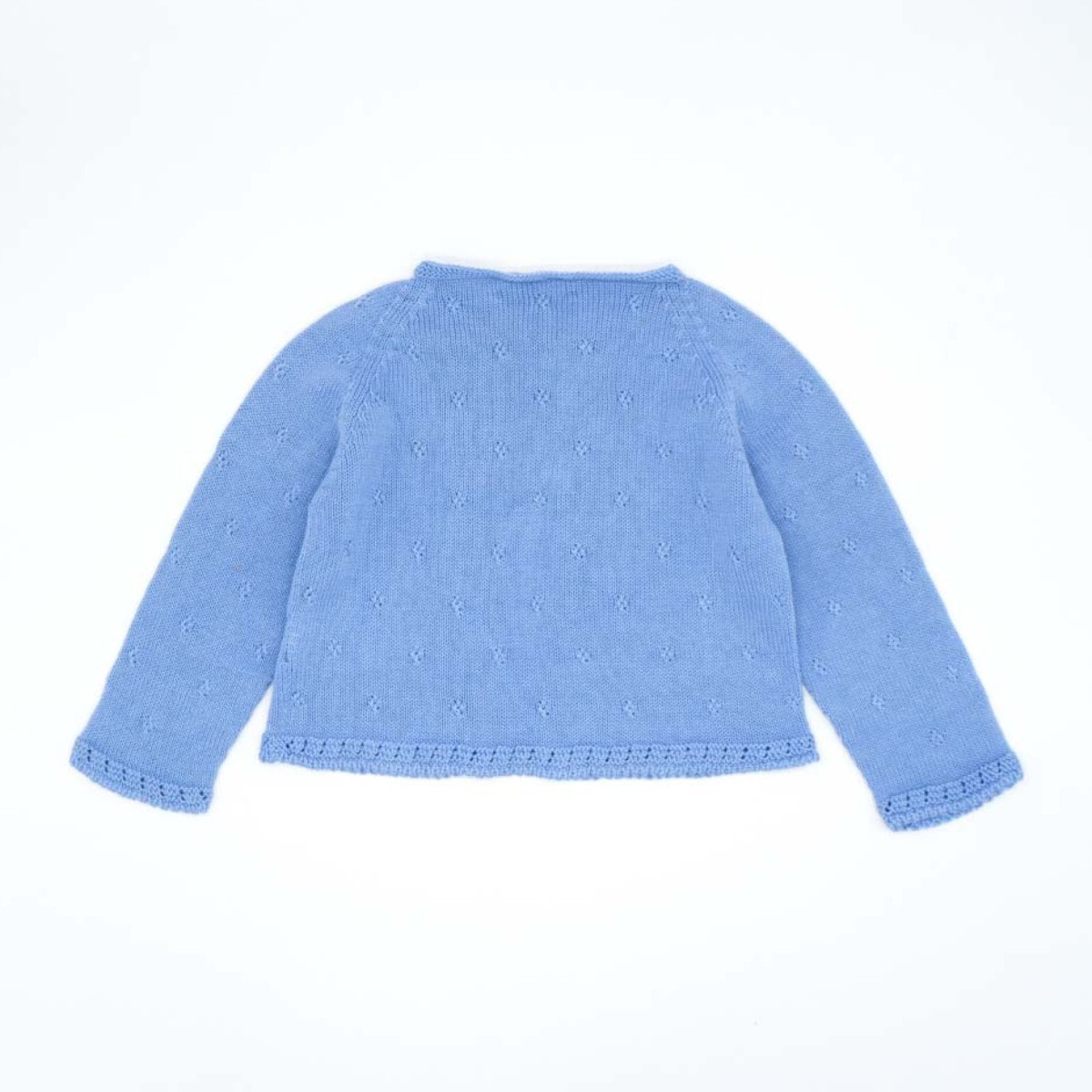 CHAQUETA PUNTO ALGODÓN ORGÁNICO AZUL