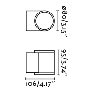 TOND 1L Lampada da parete grigio scuro 3000K