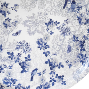 Plateau bois imprimé bleu Voliere bleu