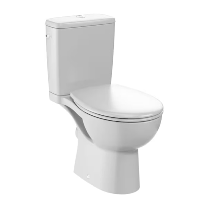 WC à poser sans bride sortie horizontale Gaspard avec abattant frein de chute et déclipsable