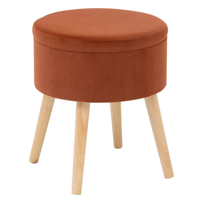 Tabouret coffre "Tess" ambre