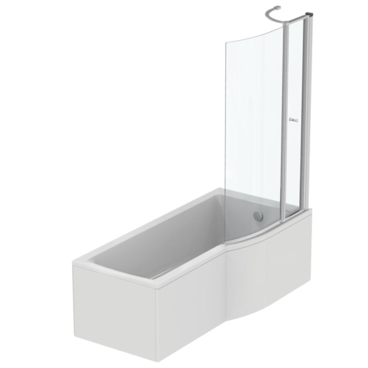 IDEAL STANDARD Baignoire Connect air 150 X 80 avec pare Bain, tablier frontal et lateral asymétrique droite