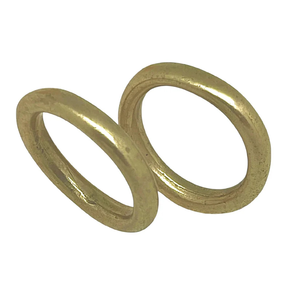 Pareja Alianza zamak chapado dorado (latón)