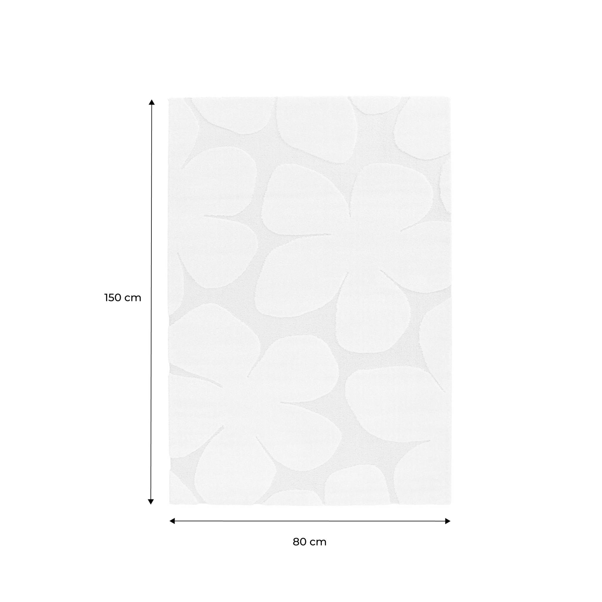 Tapis intérieur motif fleures crème Betty 80x150cm