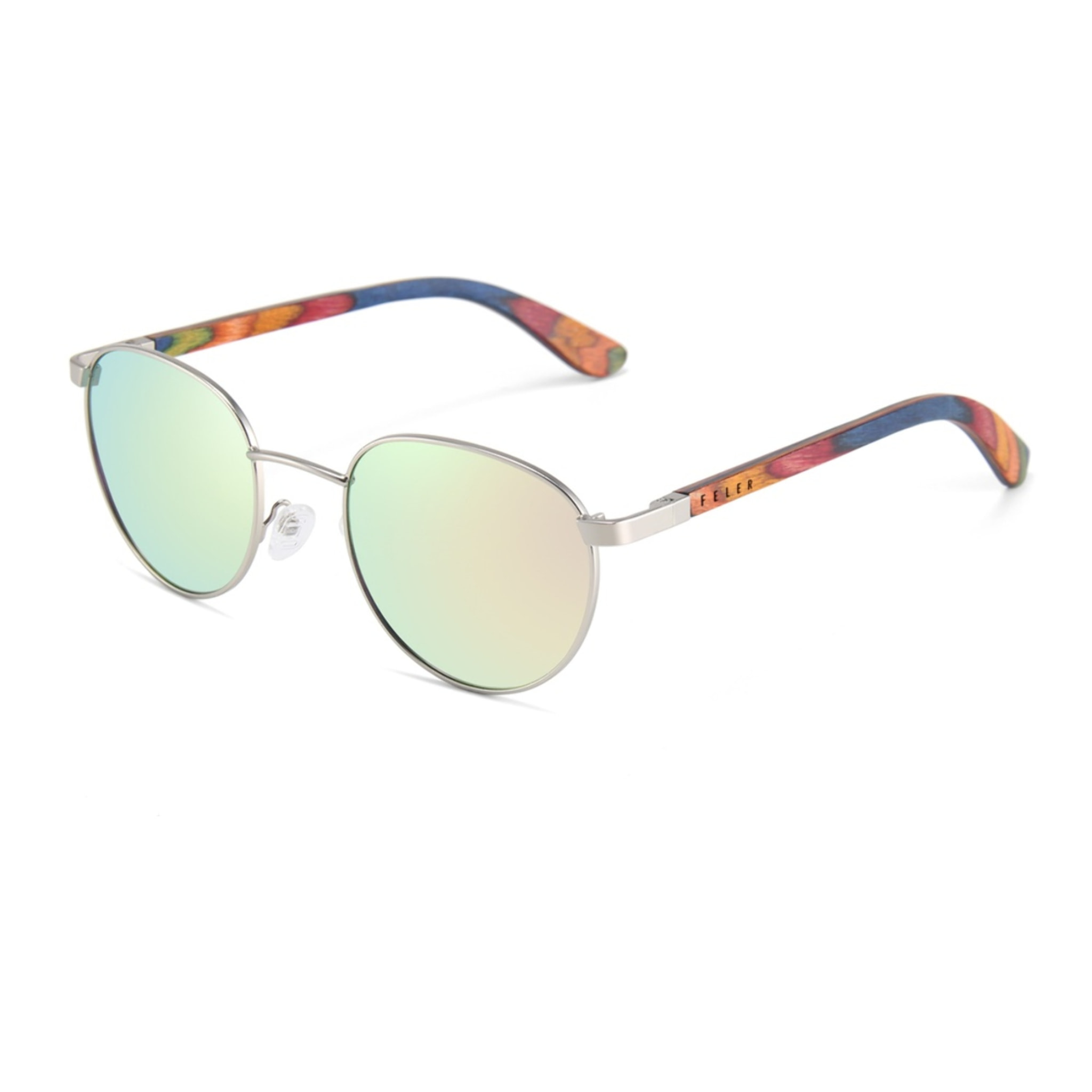 Gafas de Sol Feler 1709M-10 Polarizadas de Madera Unisex 52 mm