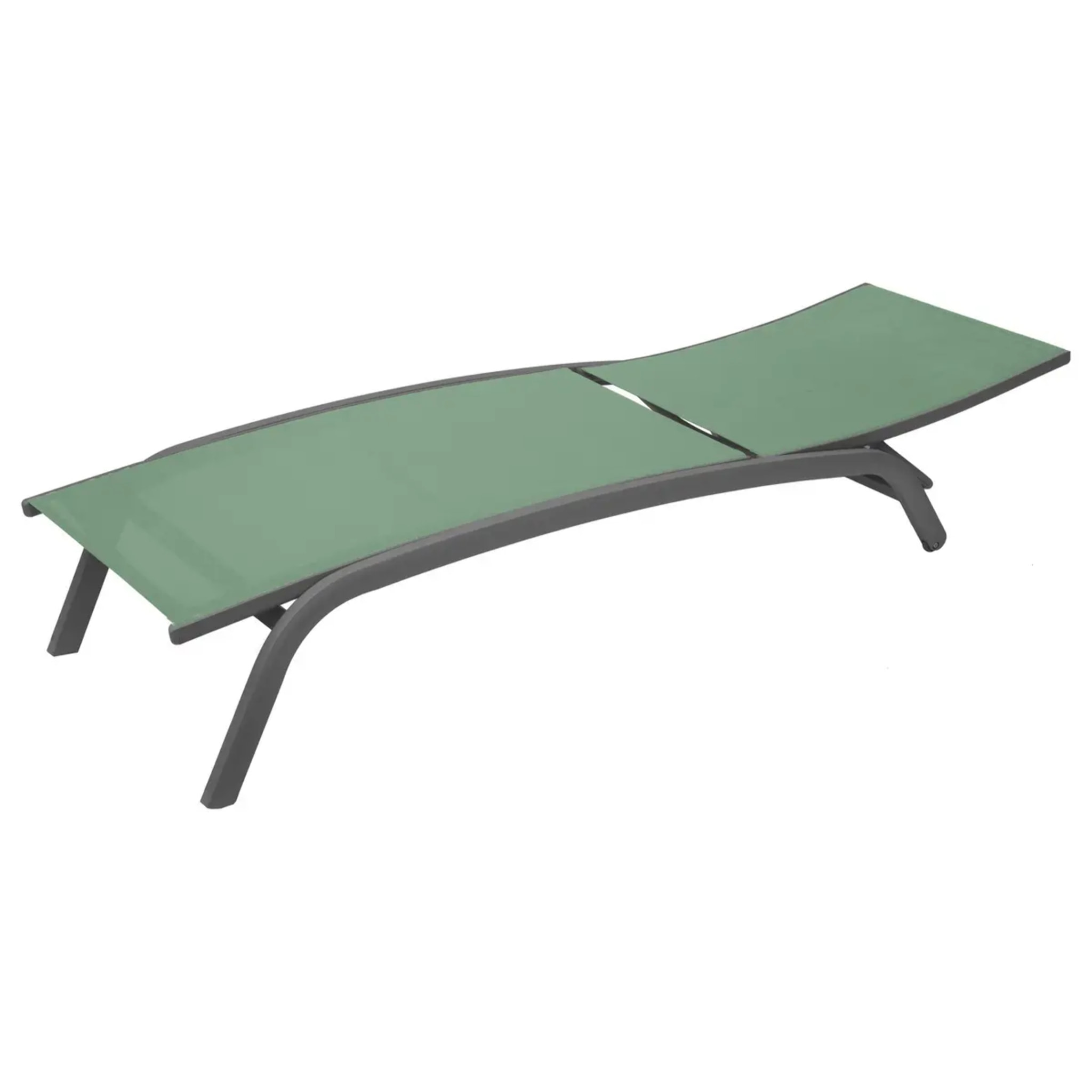 Transat "Bonao" vert olive & graphite 2 roues en aluminium traité époxy