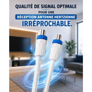 Câble antenne TV ESSENTIELB 5M - 9.5mm 3C-2V