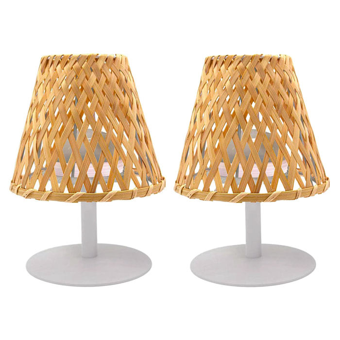 2 Lampe de table sans fil IBIZA H26CM