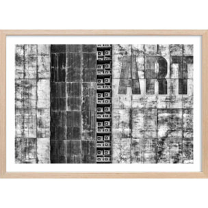 Affiche deco ""Gritty palace"" Affiche + cadre en bois - Chêne