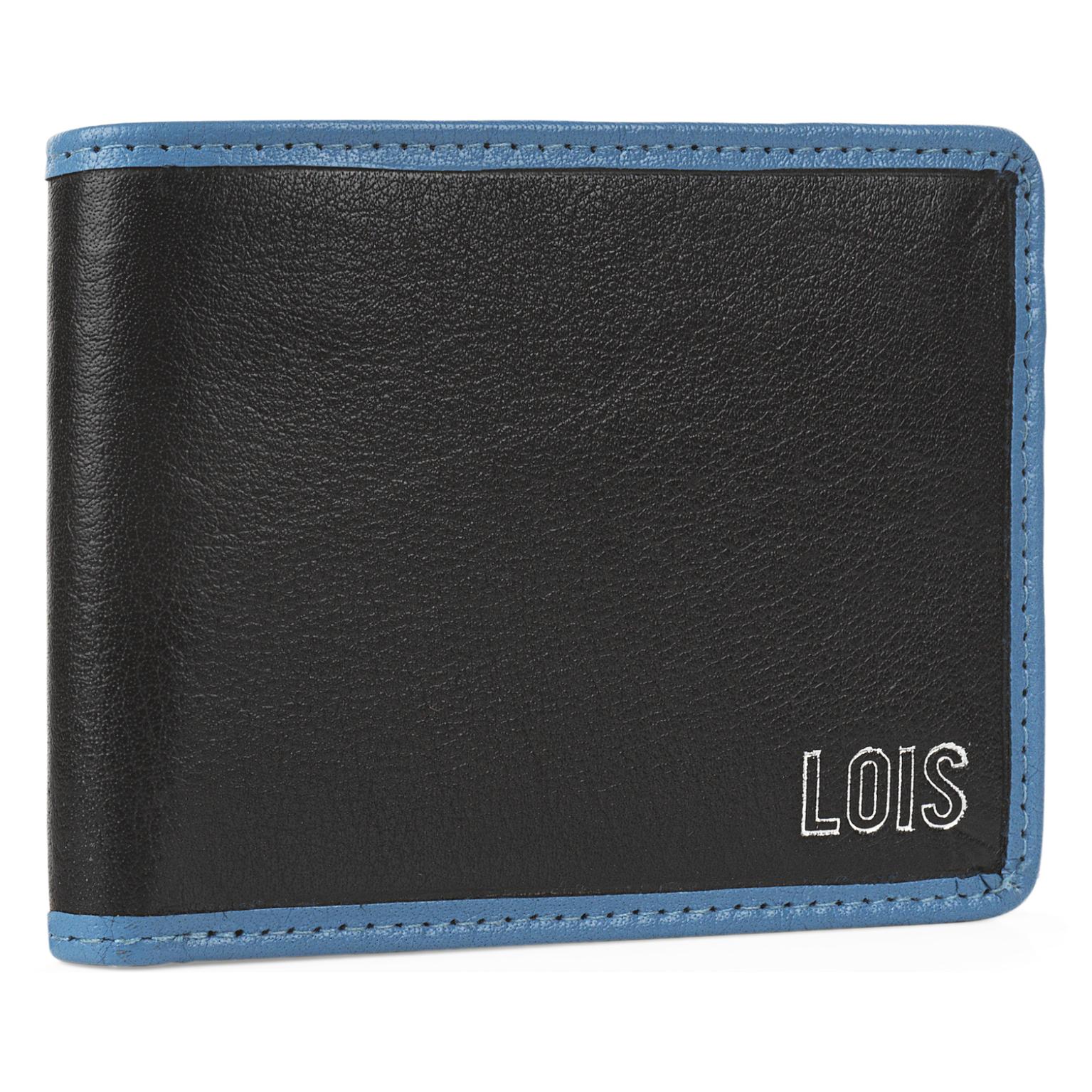 Cartera Hombre Piel Lois Davis Negro-Azul