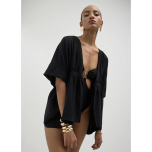 Blusa in tessuto crêpe