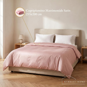 Sacco copripiumino in raso di cotone - rosa