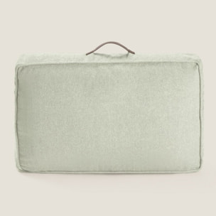 Funda de cojín chill out textura entramada Trichi color verde Algodón