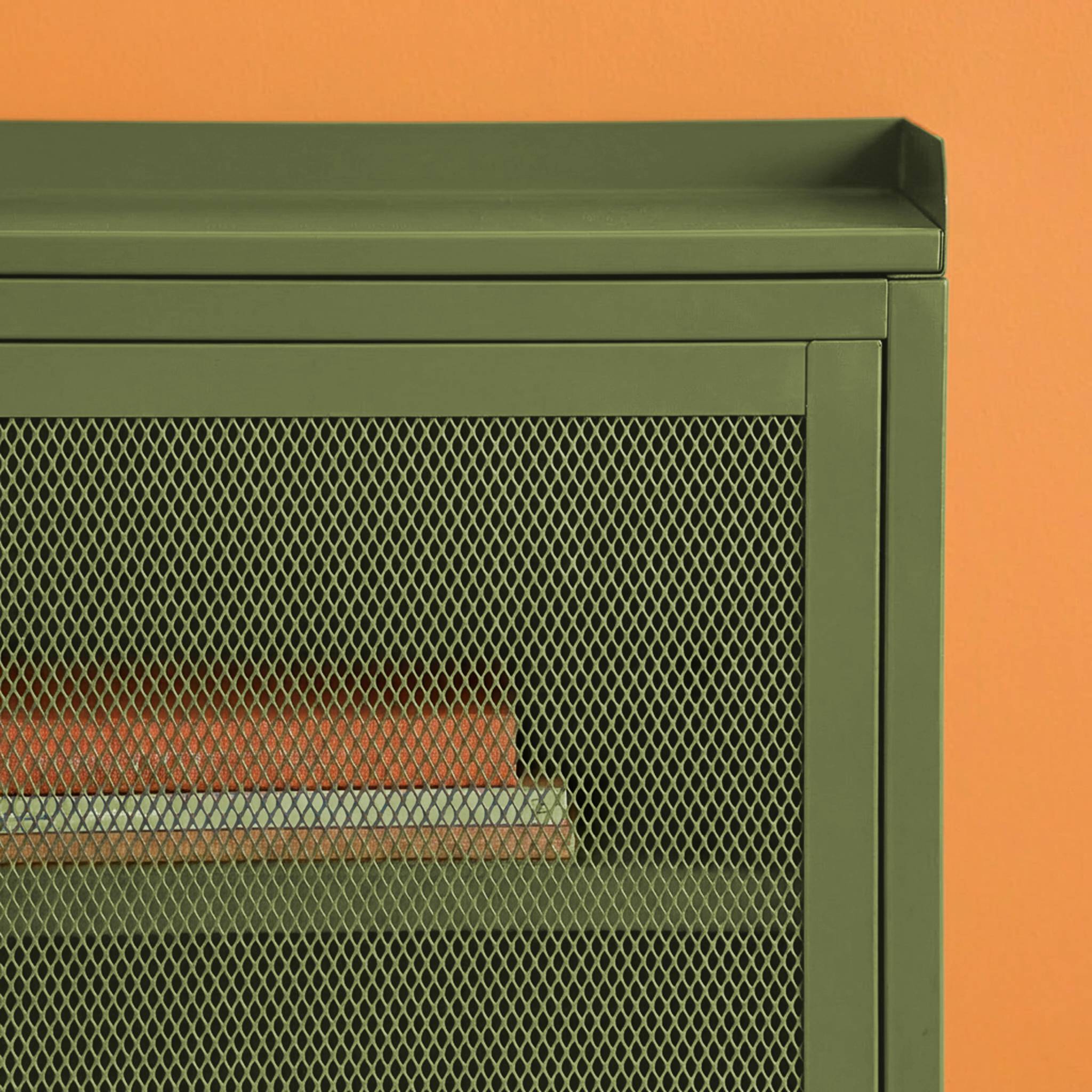 Table de chevet industrielle métal 1 porte  OHIO