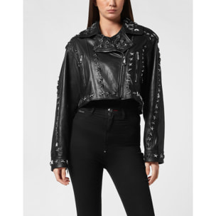 PHILIPP PLEIN Biker de cuero