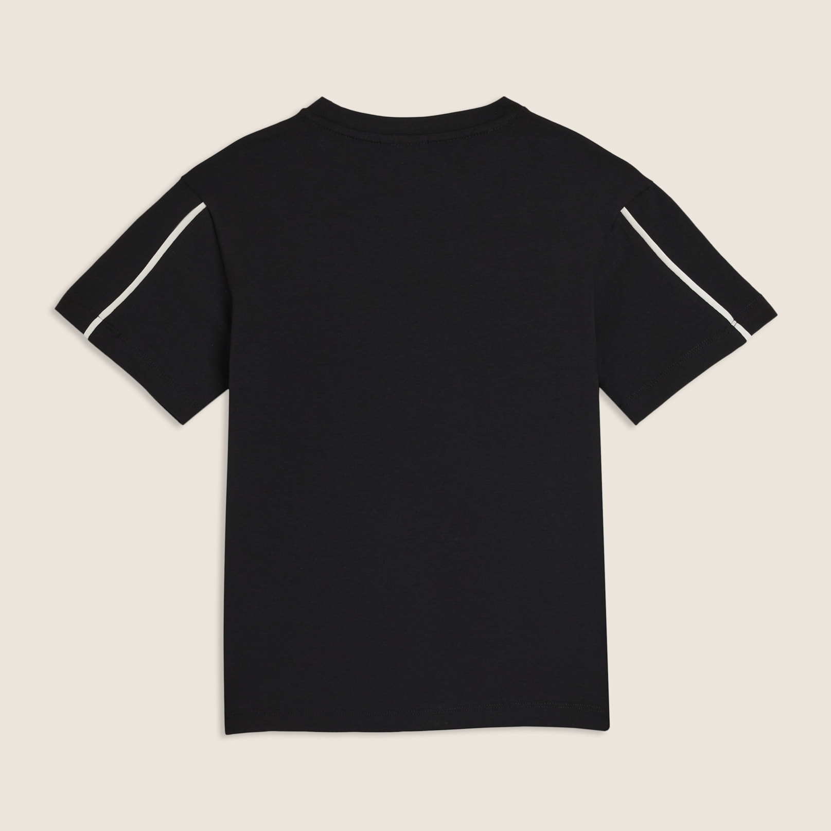 T-shirt Junior con logo in strass e cuciture a contrasto