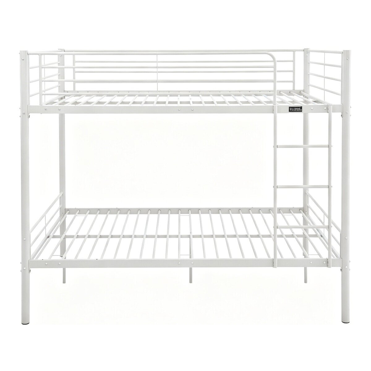 Lit double superposé avec sommier inclus "Adam" - 140 x 190 cm - Blanc