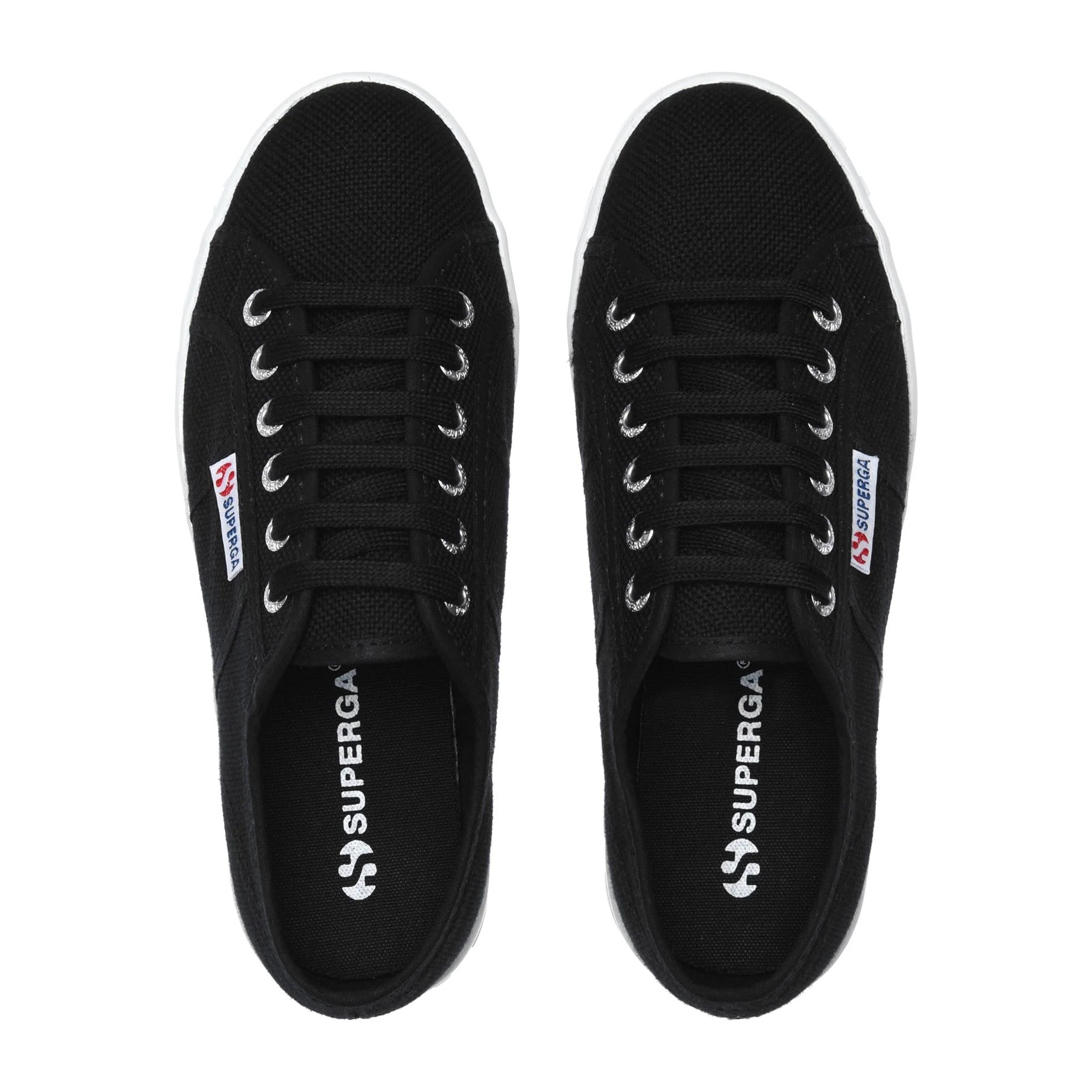 Scarpe da donna Superga Nero 2790 SHINY 3D LETTERING