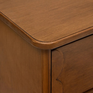 Commode Mona rectangulaire 45x80cm 4 tiroirs marron