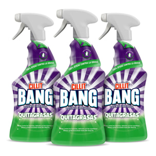 Cillit Bang - Spray Quitagrasas, para cocinas - 750ml, pack de 3x750ml