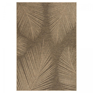 Tapis extérieur intérieur NOLIM aspect jute motif feuilles