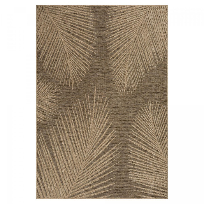Tapis extérieur intérieur NOLIM aspect jute motif feuilles