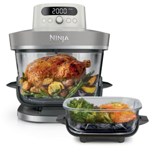 Friteuse sans huile NINJA CRISPi PRO 7-en1, 2 récipients en verre de 5.7 et 2.3L,  AS101EULG beige