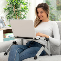 Tavolo Regolabile Multifunzione per Computer Portatile Omnible - Grigio