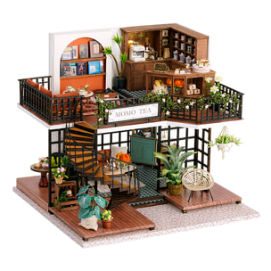 Salón del Té de Momo. Maqueta 3D realista con gran detalle y luces led.