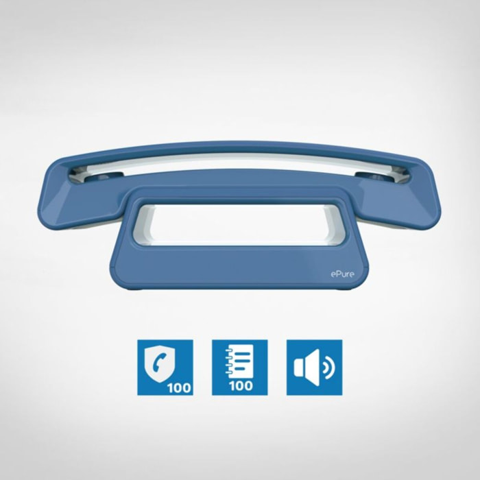 Téléphone sans fil ALCATEL ePure Iconic Bleu