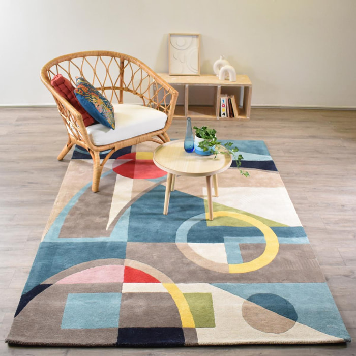 Tapis salon et chambre fait à la main en coton BIO CONTEMPORAIN