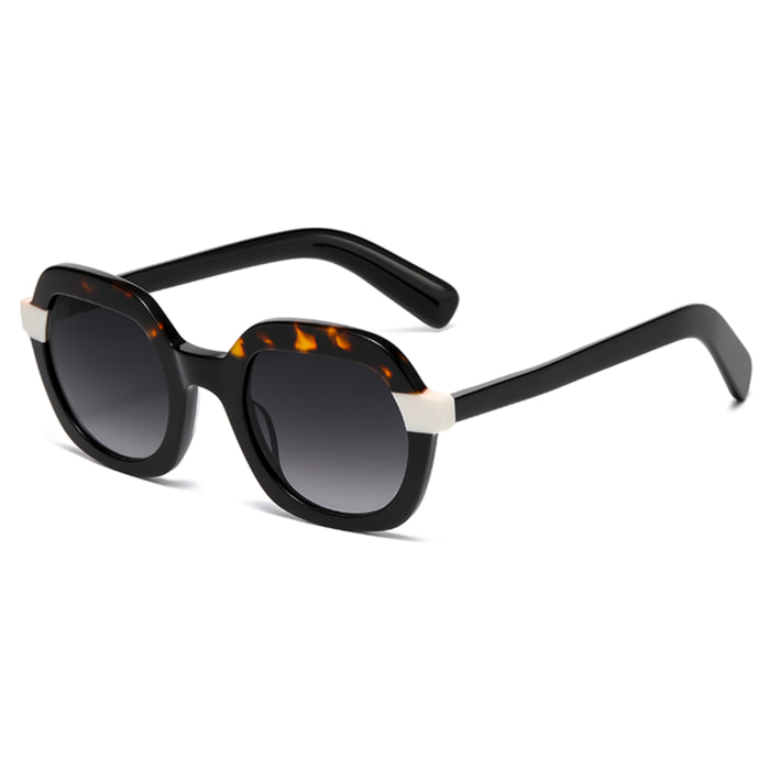 Gafas de sol LENOIR BURDEOS - Negra¬marrón semi con gris degradado