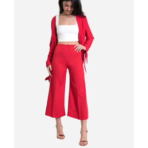 CROPPED PALAZZO · ROJO