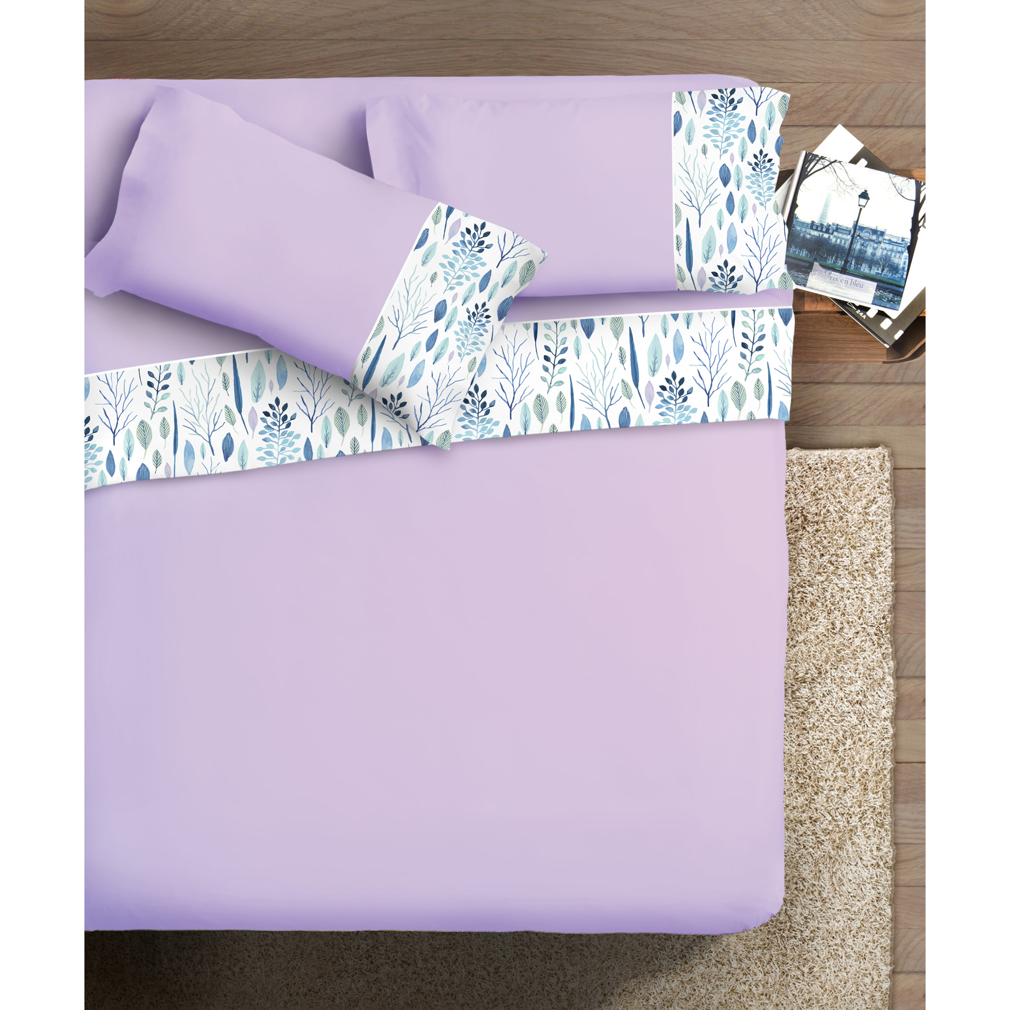 Completo letto Armonie IPERSAN Puro Cotone Corallo Glicine