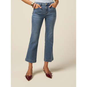 Oltre - Jeans flare stone washed - Azzurro