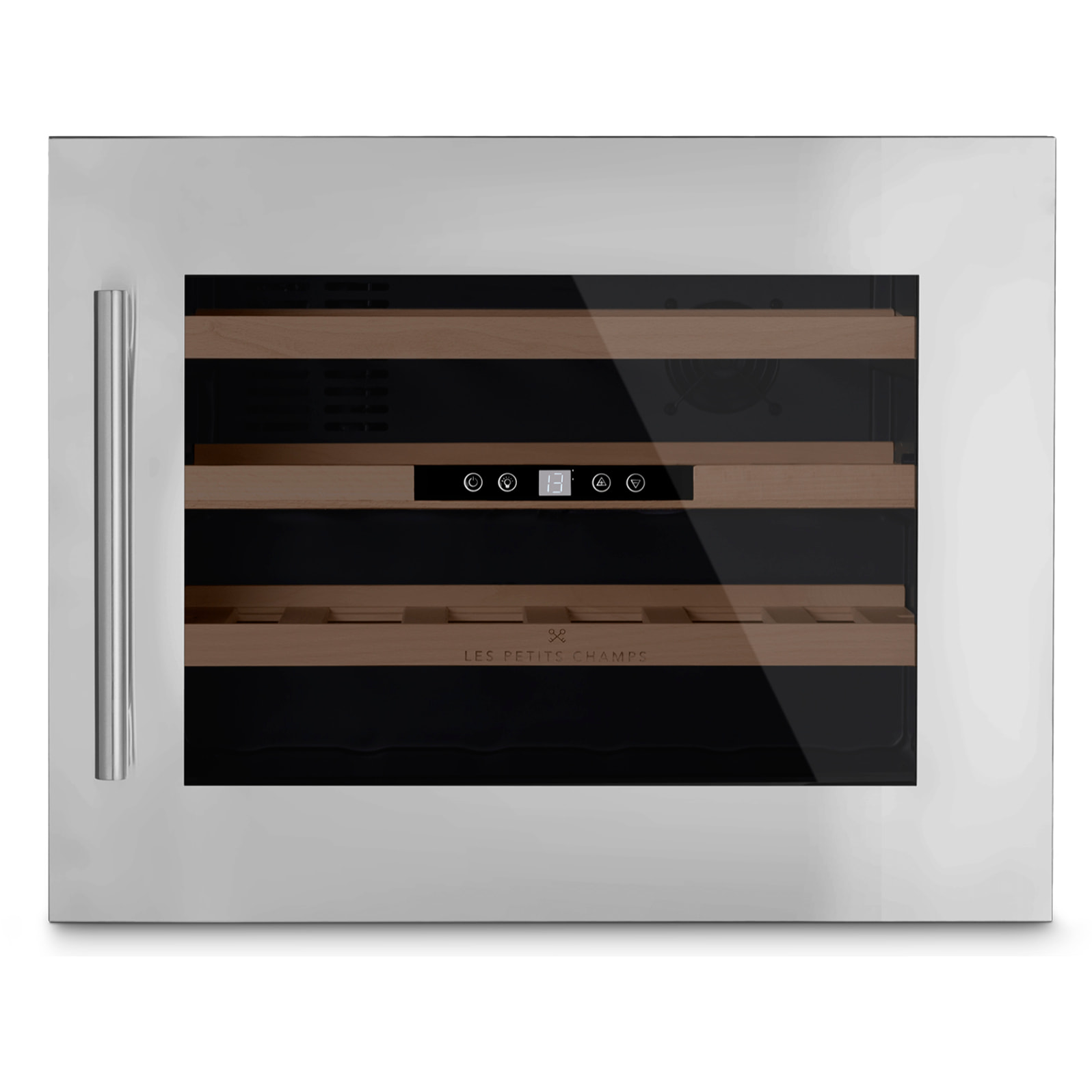 Les Petits Champs 24 botellas CAVCI24 57L, puerta de acero inoxidable anti-UV, sistema termodinámico, ajuste de 5 °C a 22 °C, silencioso, iluminación, 3 estantes