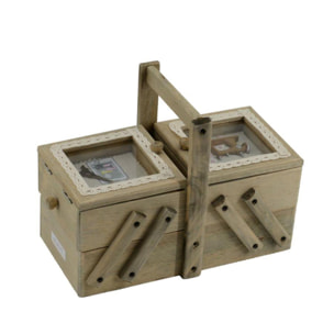 Portalavoro in legno rosina 2 cassetti cm27x14h19