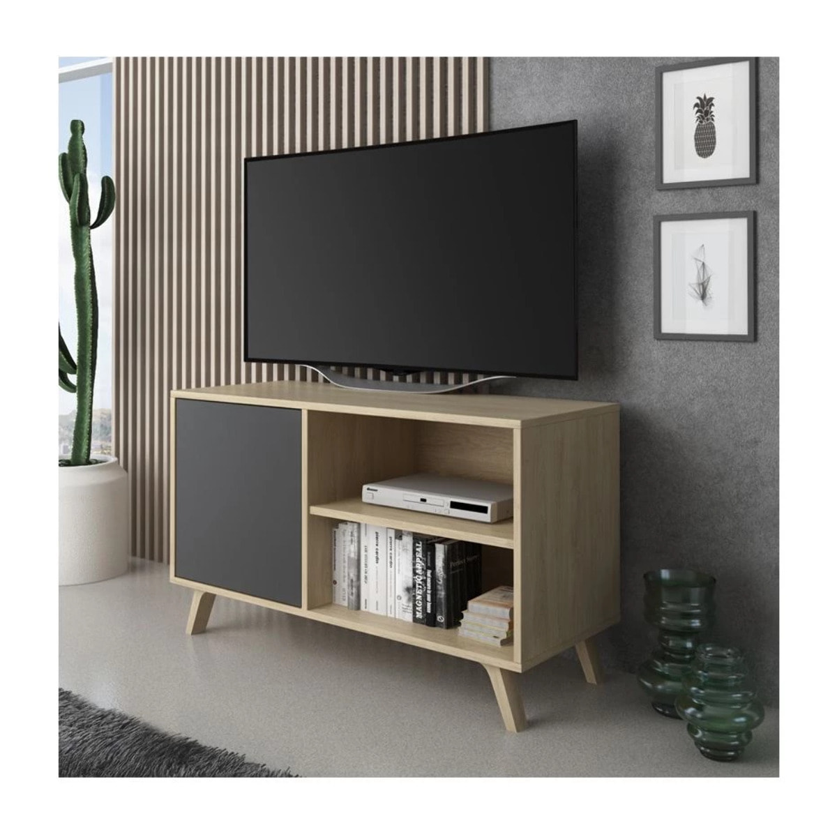 Mueble TV Wind 100 Puccini - Gris Antracita