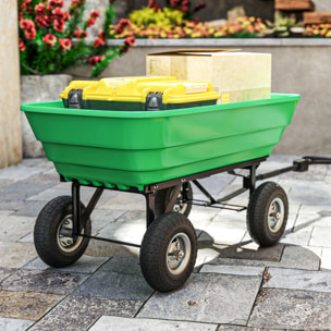 Juego de 4 Ruedas para Carretilla, Neumáticos de Goma Ø255 x 75 mm, Ruedas de Repuesto, Eje de 16 mm, Carga 80 kg, para Carros de Mano y Carritos de Jardín, Negro