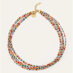 Collar Mawi Colors Acero Baño Oro