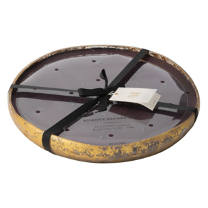 J-Line bougie parfumée M-Chic - Oud & Amber - verre - or/noir - extra large - 35H