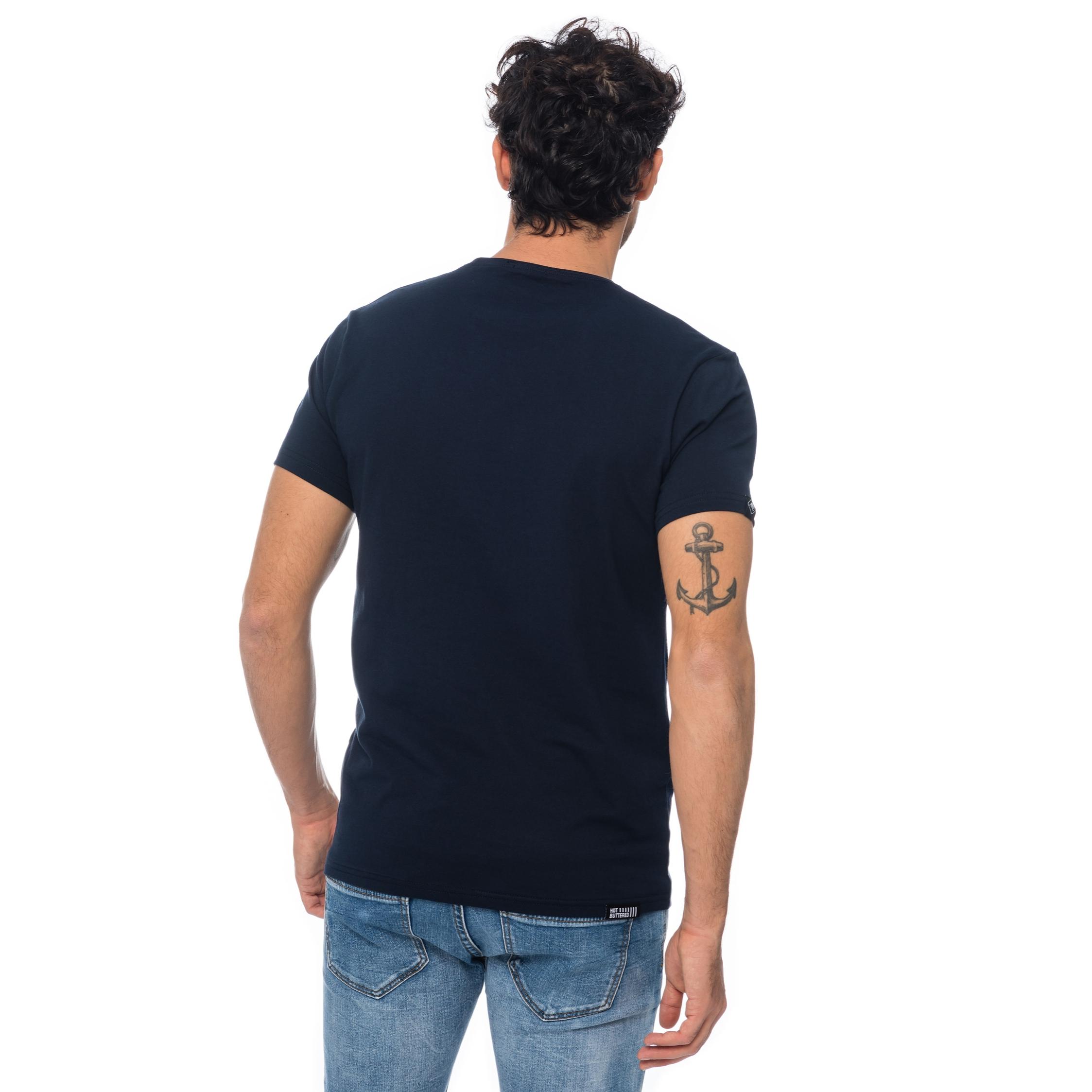 T-shirt in cotone 150 gr Surflige Hot Buttered Blu Navy